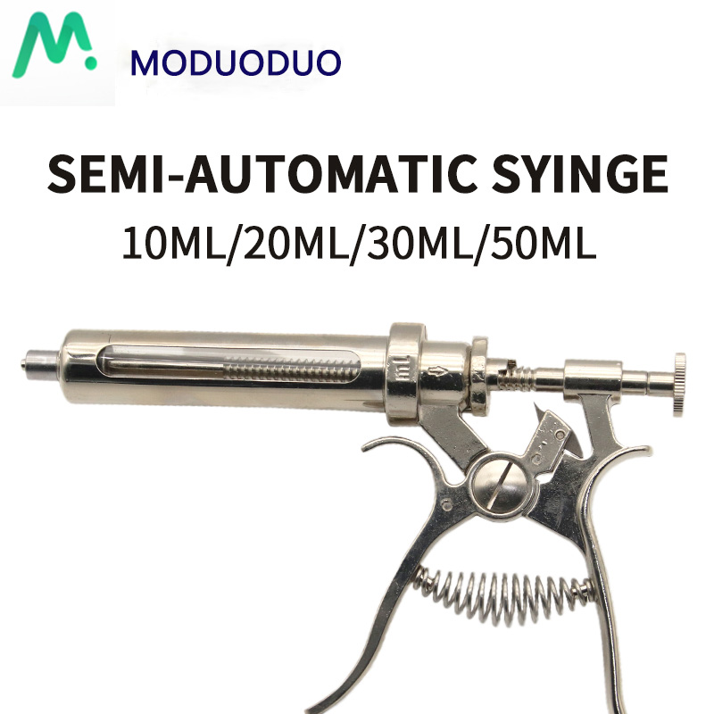 1PC 10ml 20 ml 30ml 50ml Metal - Veterinary Syringe Gun incelemesi ve fiyatı