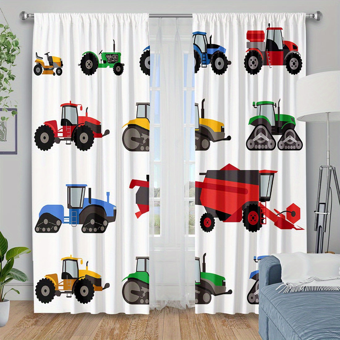 Cartoon Tractor Curtain Colorf - Agriculture Farming For Kids incelemesi ve fiyatı
