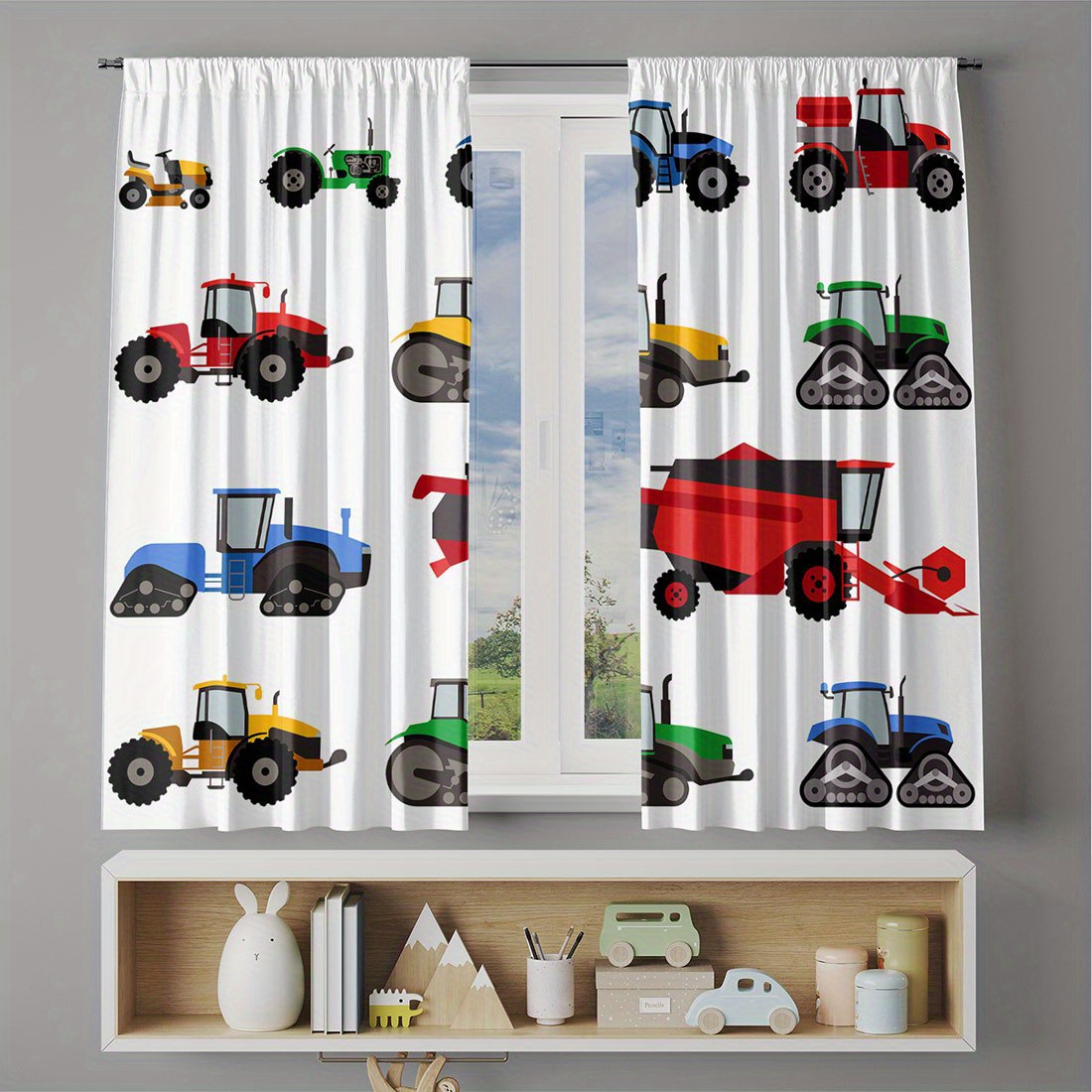 Cartoon Tractor Curtain Colorf - Agriculture Farming For Kids incelemesi ve fiyatı