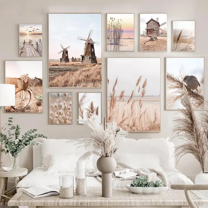 Beige Landscape Wall Art Poste - Orchard Sprayer Tractor incelemesi ve fiyatı
