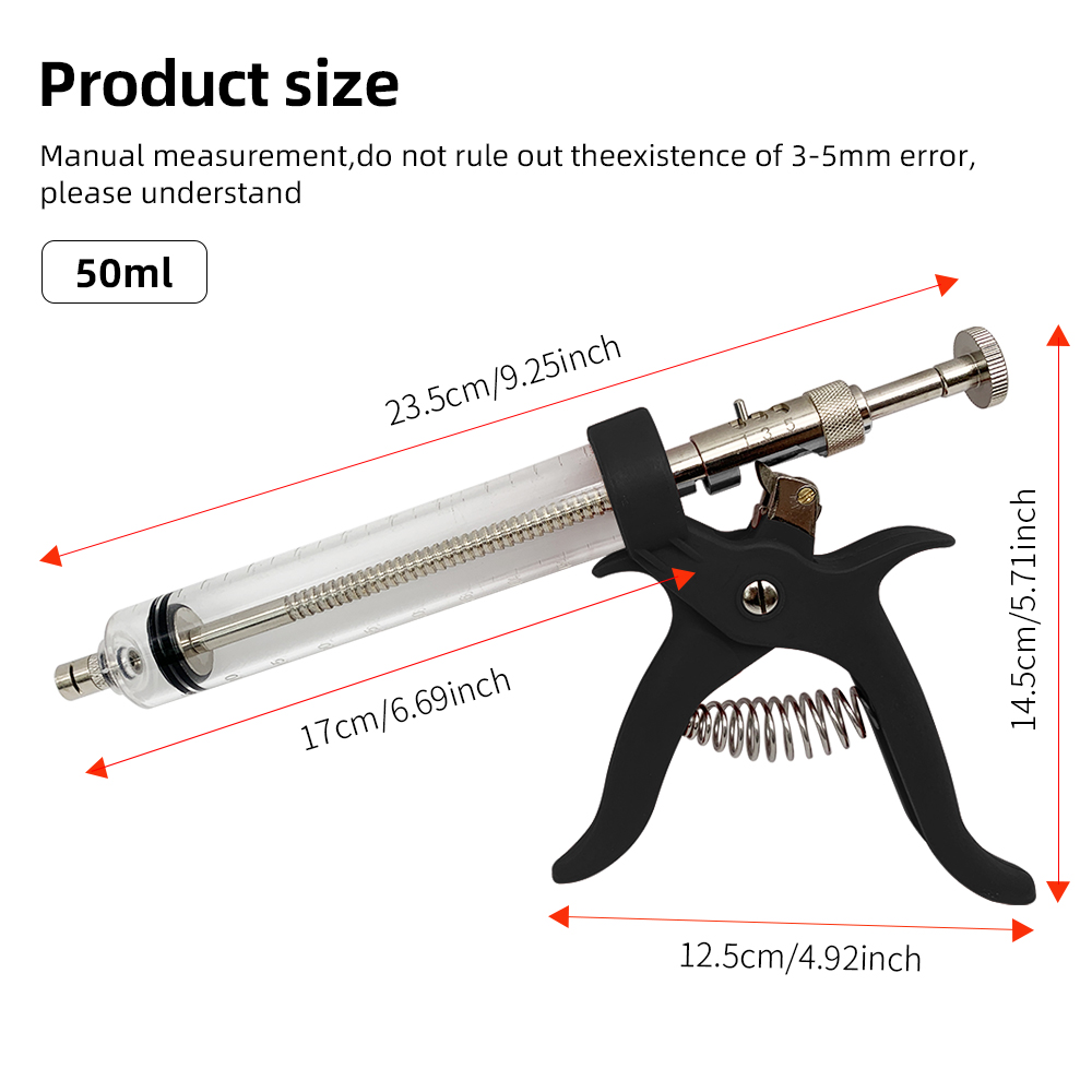 1 Pc Animal 50ml Continuous In - Veterinary Syringe Gun incelemesi ve fiyatı